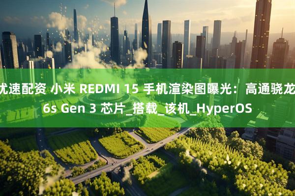 优速配资 小米 REDMI 15 手机渲染图曝光：高通骁龙 6s Gen 3 芯片_搭载_该机_HyperOS